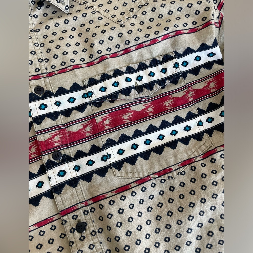 Vintage Basic Editions Western Button Down Long S… - image 3